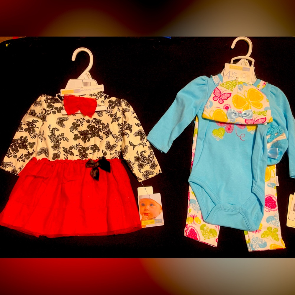 2 NWT vitamins baby outfits